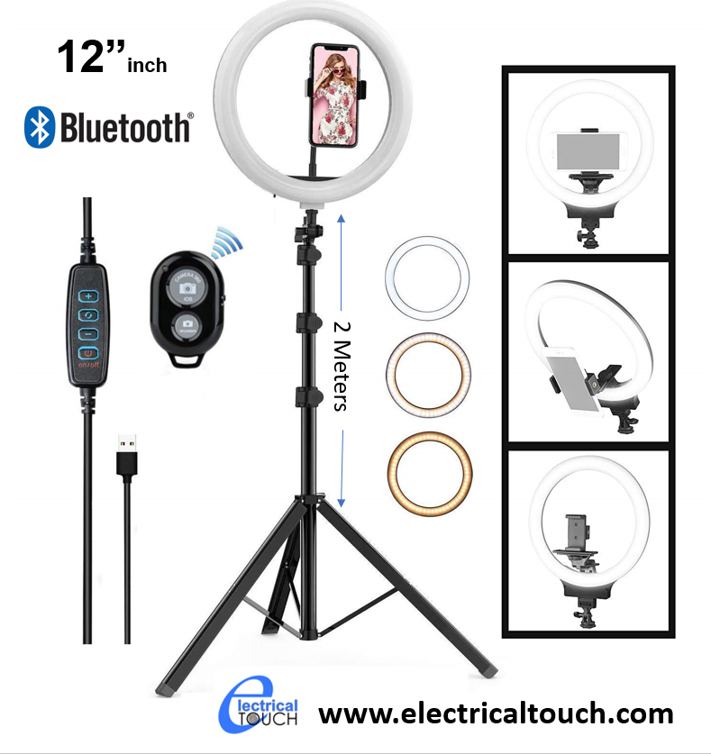 Buy HKUTOTECH 12 Inches Big LED Ring Light for Camera, Phone tiktok YouTube  Video Shooting and Makeup, 10