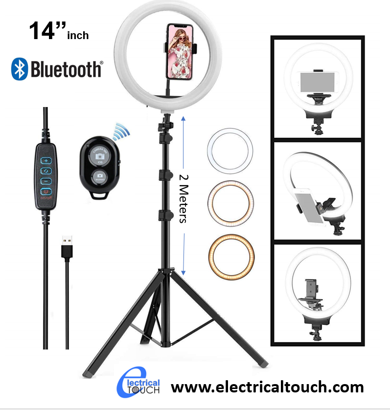 Mobile.Accessories.Q8 - HQ- 14S HIGH QUALITY Brightnes 14inch RING LIGHT  WITH REMOTE , 3 MOBILE HOLDER & CARRYING BAG KD13.50 FREE DELIVERY FOR  ORDER INBOX ME OR WHATSAPP / CALL / IMO